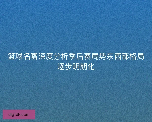 篮球名嘴深度分析季后赛局势东西部格局逐步明朗化